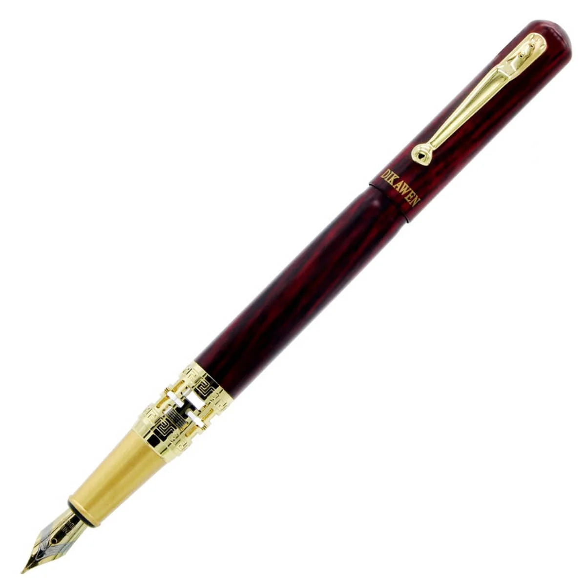 DIKAWEN Luxurious Metal Branded Fountain Pen Fine Nib Beautiful Carved Fountain Pen - Ghosia Mall's