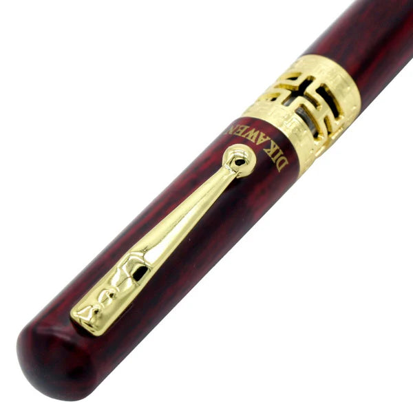 DIKAWEN Luxurious Metal Branded Fountain Pen Fine Nib Beautiful Carved Fountain Pen - Ghosia Mall's
