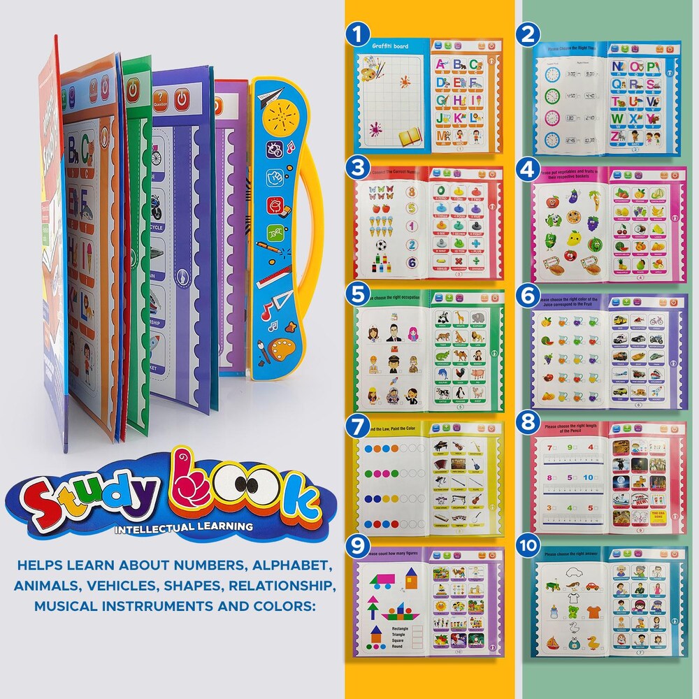 Electronic Intelligence Study Learning Book For Toddlers Pre School Learning Educational Phonetic Learning - Ghosia Mall's
