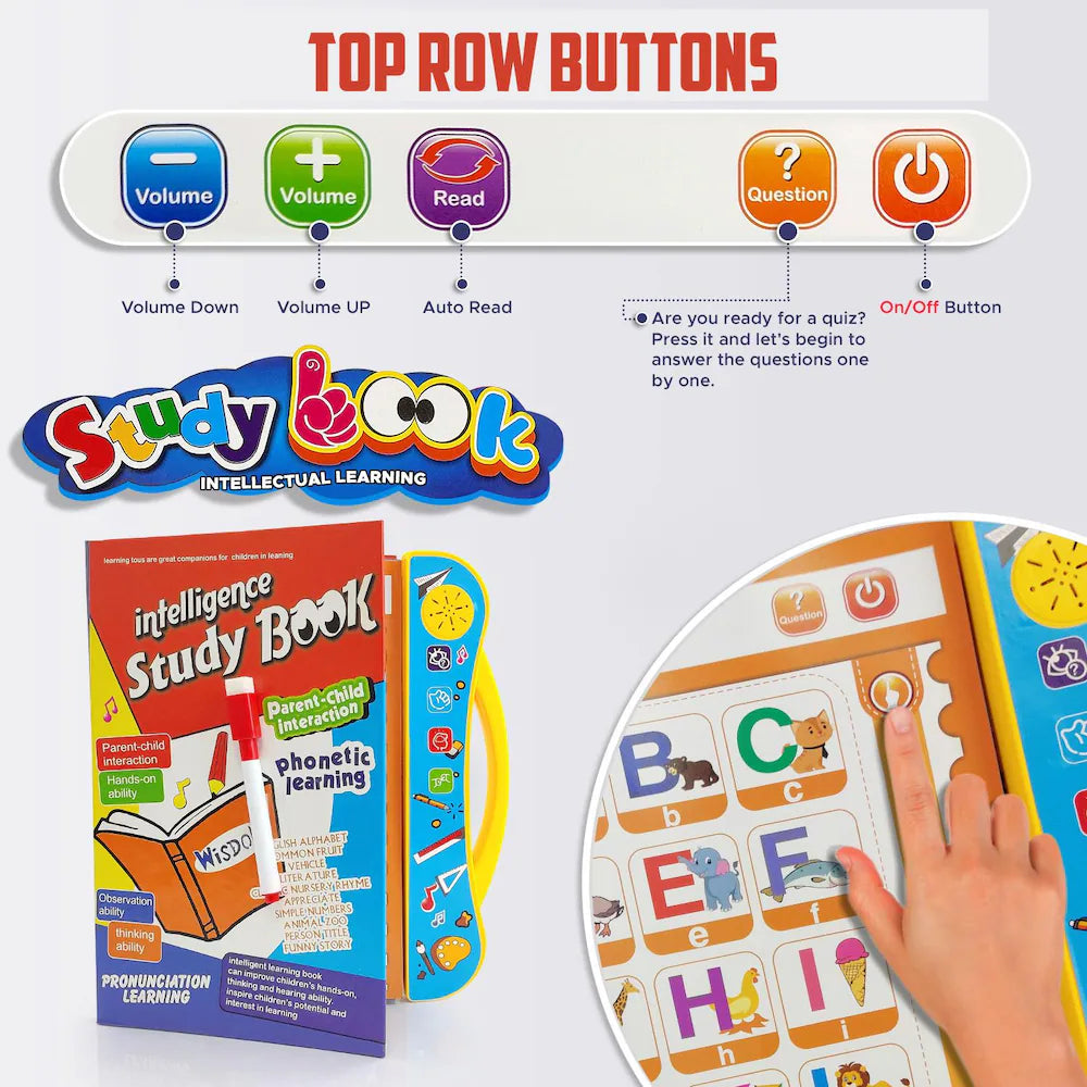 Electronic Intelligence Study Learning Book For Toddlers Pre School Learning Educational Phonetic Learning - Ghosia Mall's