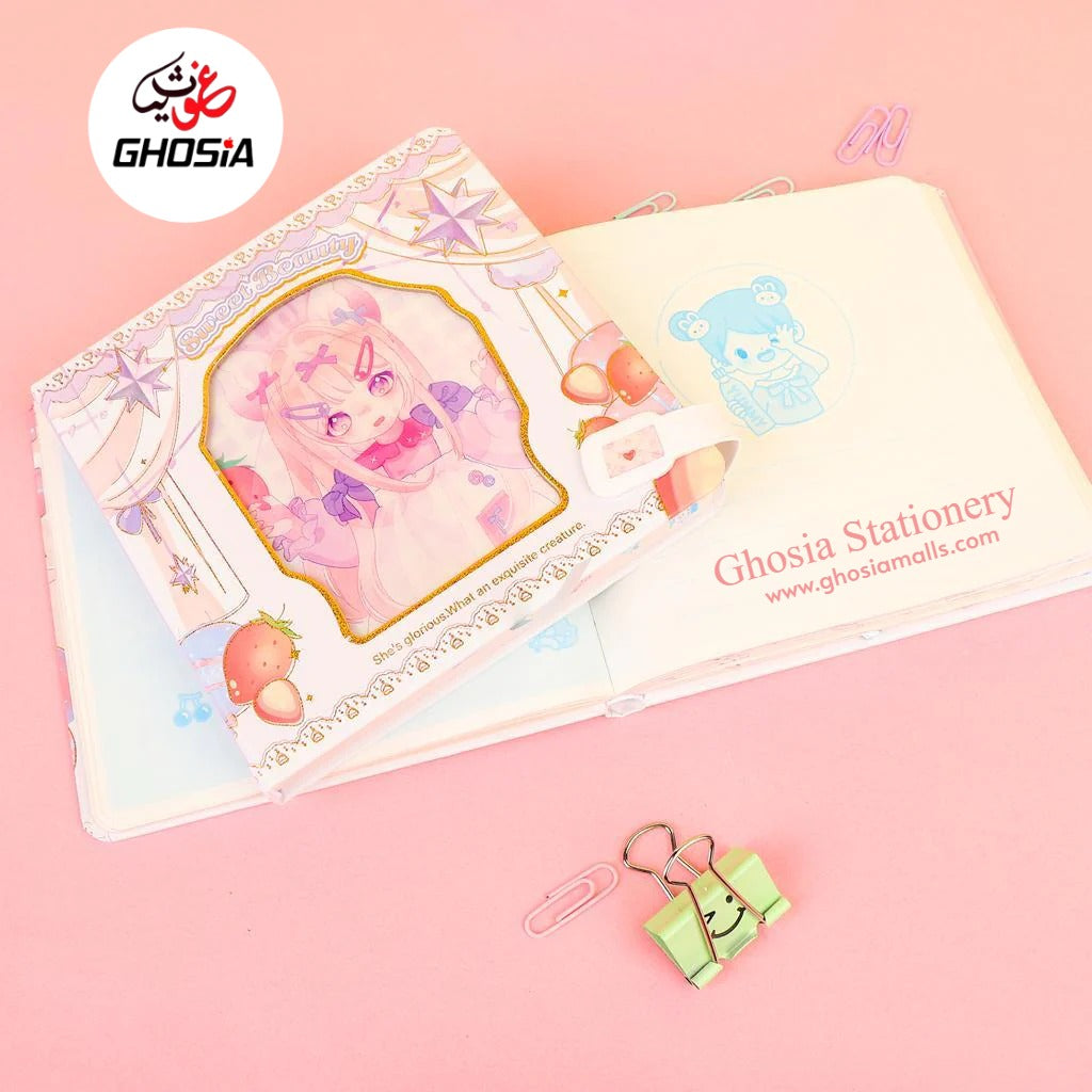 Magic 3D GIF Animation Cover Diary Magnetic Buckle Lock Notepad With 3d GIF Animated Bookmark - 0964 - Ghosia Mall's