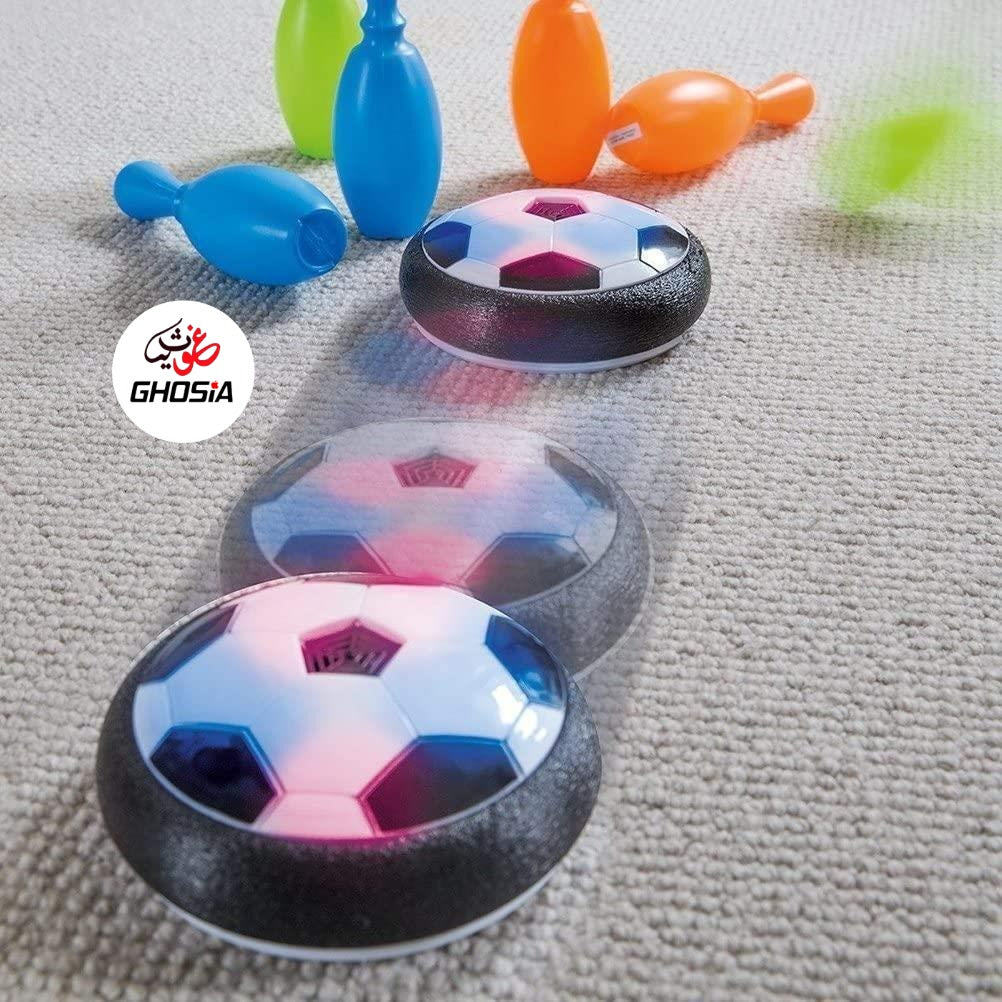 Floating Football With 2 Goal Posts Colorful Light Up Football Game Set Indoor Sports Game - Ghosia Mall's