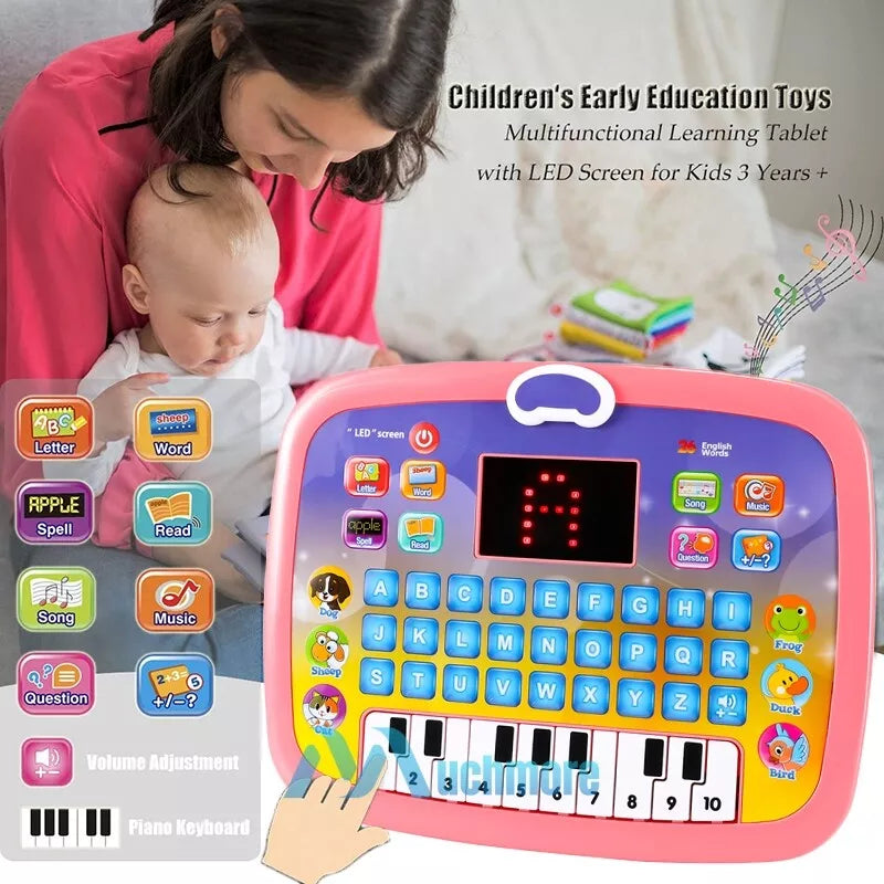LED Display with Music, Alphabet ABC & 123 Learning Computer for Kids - Ghosia Mall's