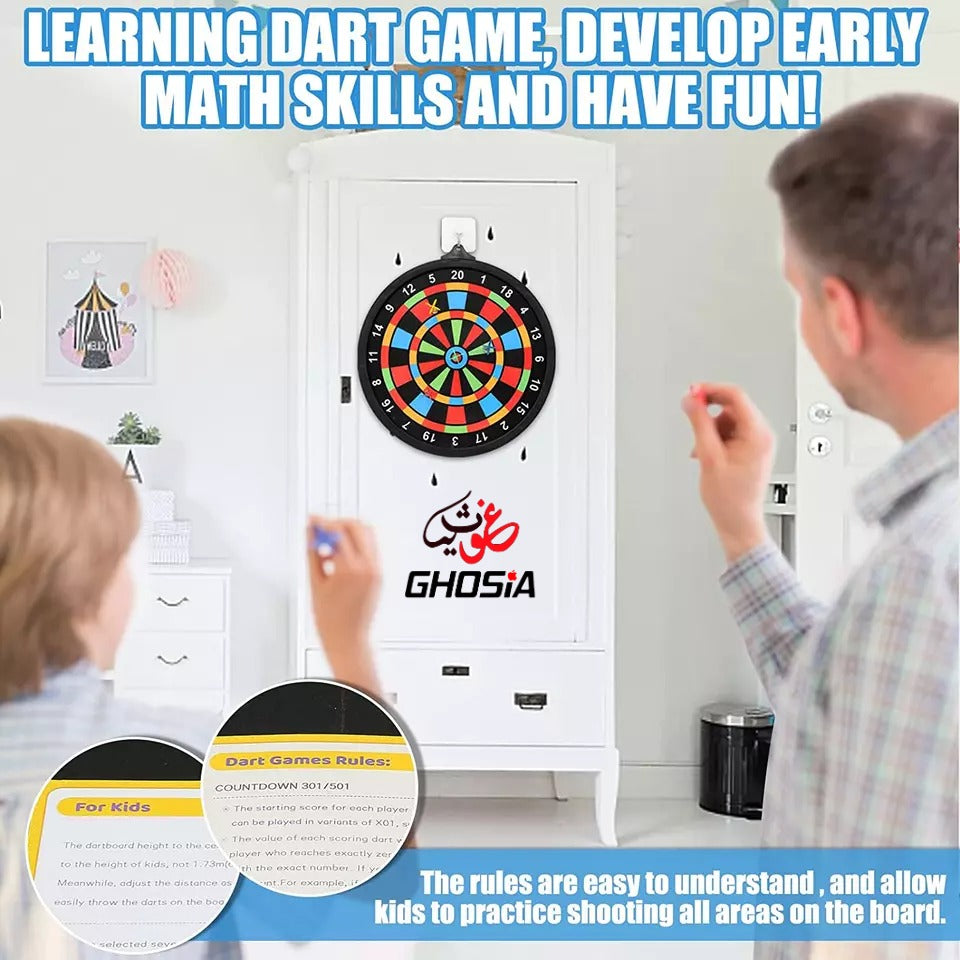 12" Magnetic Dart Board with 6 Darts Game Set - Ghosia Mall's