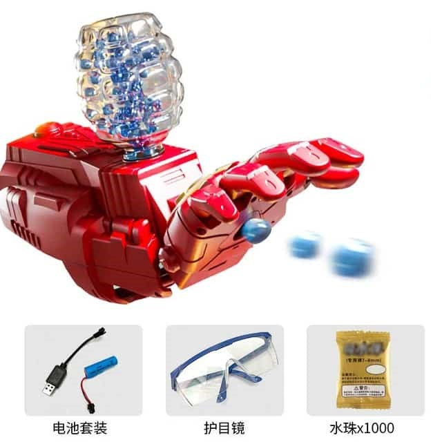 Rechargeable Iron Man Gel Blaster Hand Launcher with Soft Rubber Bullets Toys Gun Birthday Gifts For Children - Ghosia Mall's