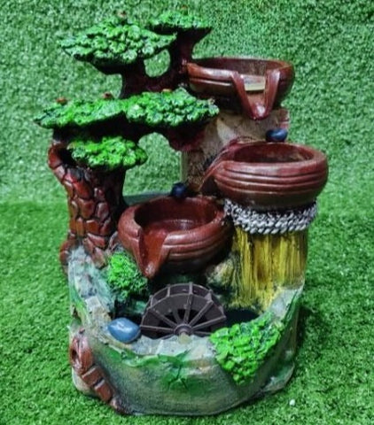 Garden Fountain Decoration Desktop Water Fountain Unique Resin Table Decoration