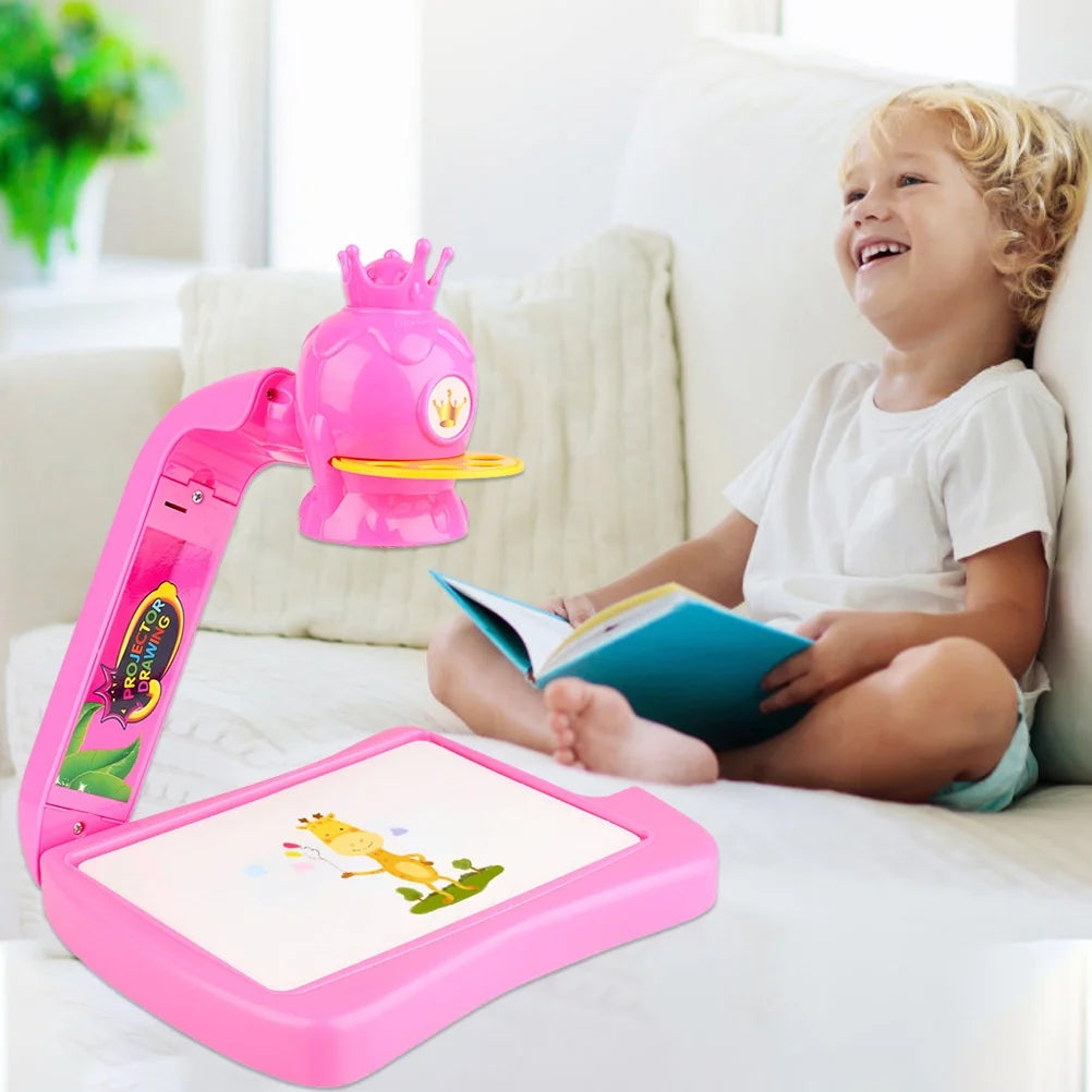 Projector Painting Toy Kids Drawing Board With Projection Function Children Painting Tab Educational Toys - Ghosia Mall's