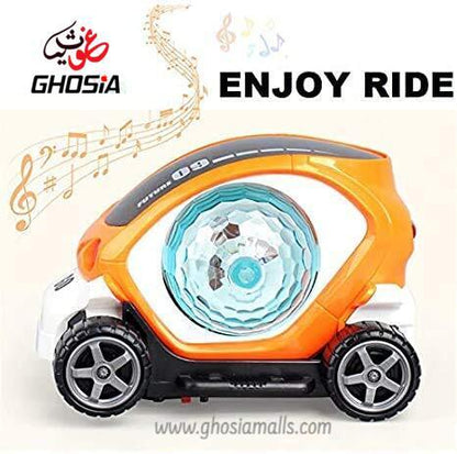 Musical & Flashing Light car 360° Flashing Lights & Music 3D Electric Toy 09 Future Cars for Kids