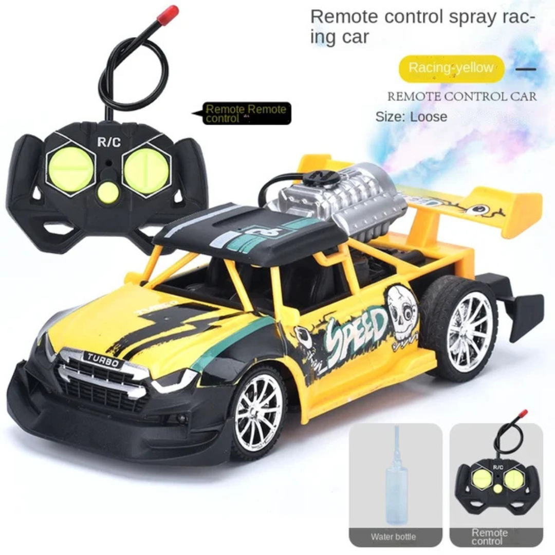 Drift Spray Type RC Car 1:18 Scale High-Speed Rechargeable & Remote Control Racing Car