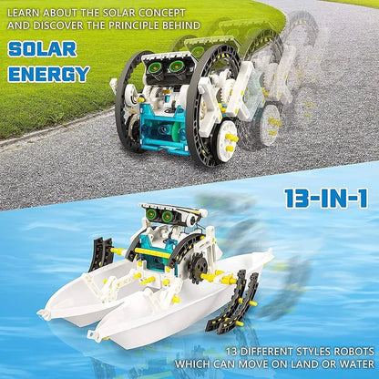 Solar Robot 14 in 1 DIY Educational Kit Build Your Own Robot Kit Powered by the Sun Dynamic Robot Toy