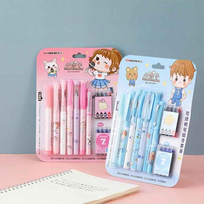 Soft Theme Ink Pen For Girls And For Boys Fountain Pen Set With Erasable Ink Cartridges Gift For Kids For Boys &Girls - Ghosia Mall's