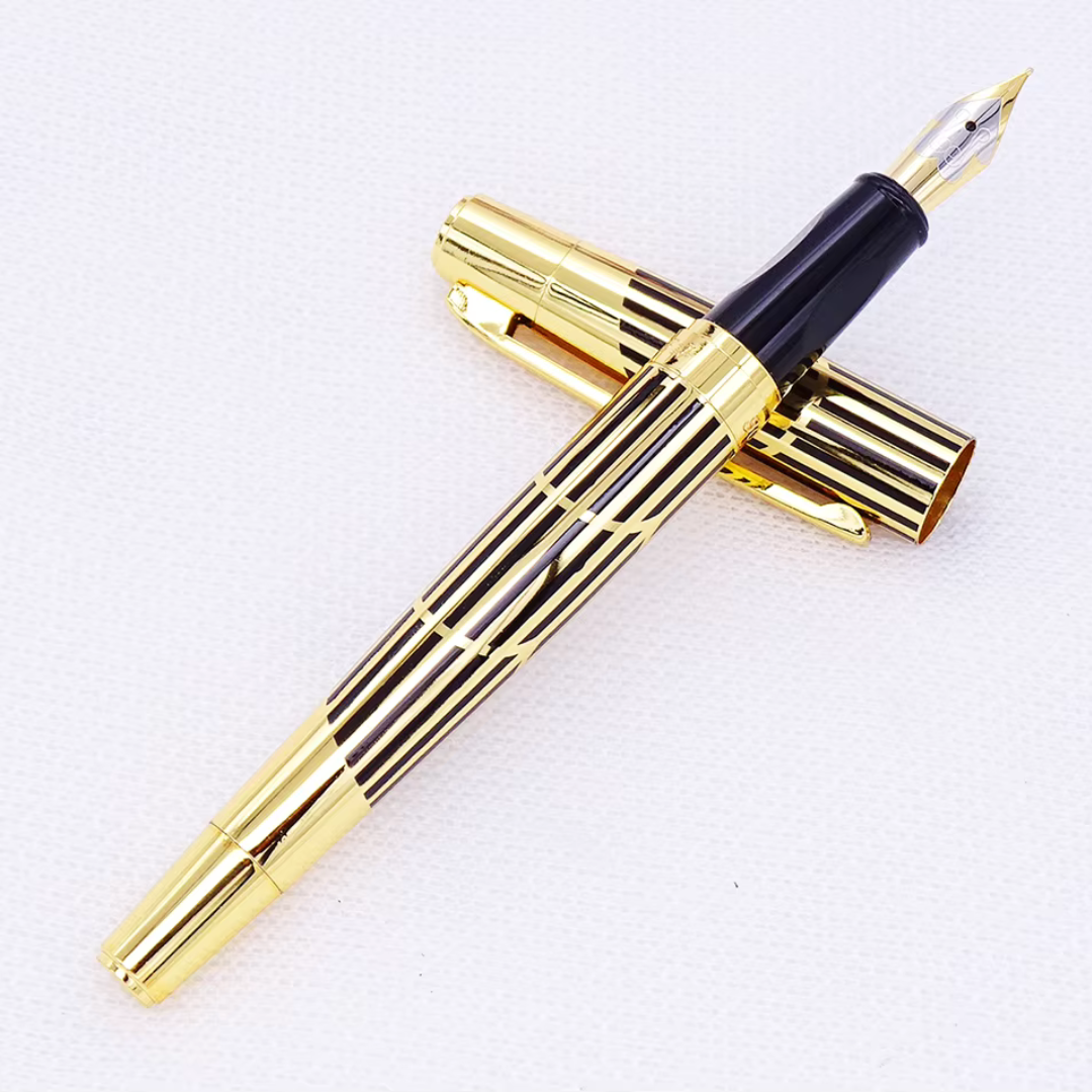 DIKAWEN Metal Branded Fountain Pen Luxury Style Fine Nib Writing Fountain Pen - Ghosia Mall's