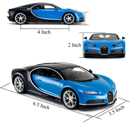 Remote Control Die cast Bugatti Sports Car | 1:22 Scal Battery Operated Wireless Blue Sports Car