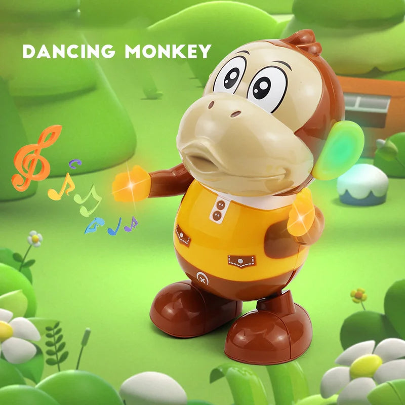 Kid Toy Dancing Swinging Cartoon Monkey Light Music Robot Children Entertainment - Ghosia Mall's