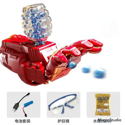 Ghosia Mall's Hand Shooter Rechargeable Iron Man Gel Blaster Hand Launcher with Soft Water Bullets