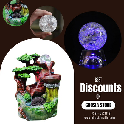 Garden Fountain Decoration Desktop Water Fountain Unique Resin Table Decoration