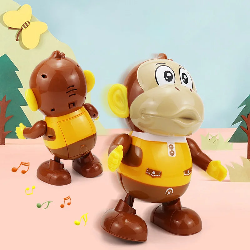 Kid Toy Dancing Swinging Cartoon Monkey Light Music Robot Children Entertainment - Ghosia Mall's