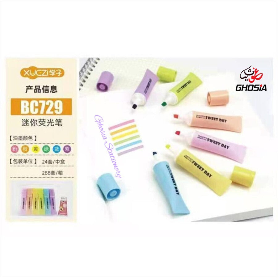 Toothpaste Styling Highlighter 6 color Set Mini Sweet Day 6PCS/SET Highlighters Key Children's Marker Color Graffiti Pen