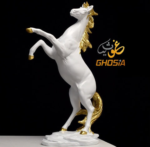 Creative Horse Statue Figurine Collectible Art Crafts Big Size Animal Figurines for Living Room Shelf Tabletop Bookshelf Decoration ( Available in 2 Beautiful colors )