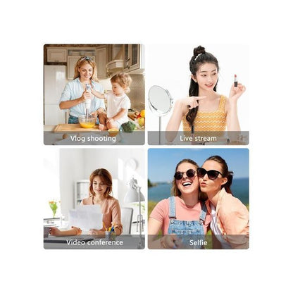 Video-Making Kit With Microphone/Tripod/Spotlight/Universal Mobile Holder/Remote Controller Shutter For Video Making, Selfies, Live Broadcast, Recording - 2449