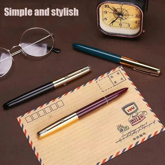 Ghosia Stationery Bahadur Gold Cap Classic Fountain Pen School Office Student Writing Stationery