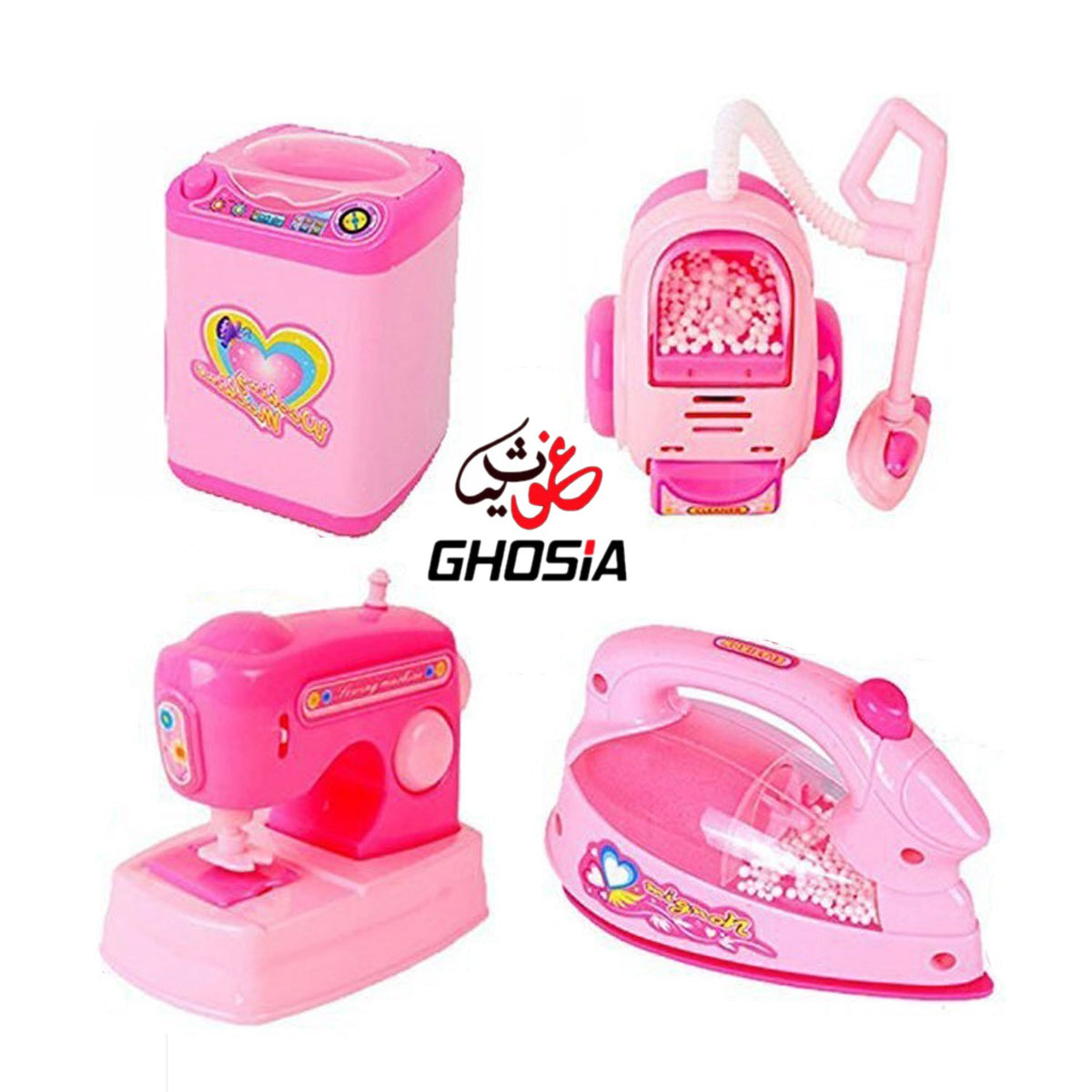 Mini Household Appliances Toys Set for Kids Cute Princess Barbie Theme Dream House Appliances