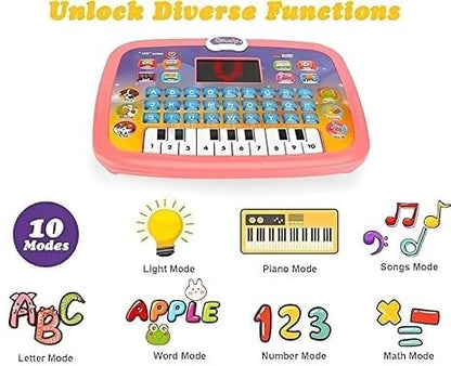 LED Display with Music, Alphabet ABC & 123 Learning Computer for Kids