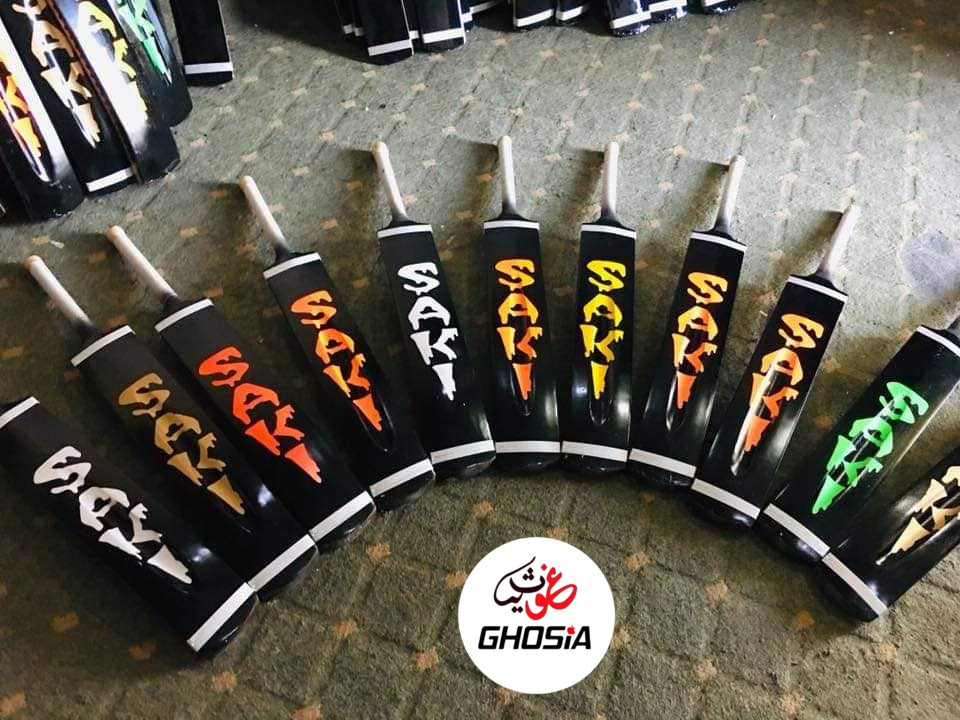 Ghosia Sports Black Cobra Saki Cricket Bats with Bat Cover