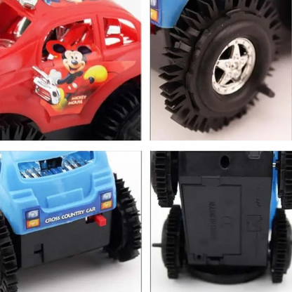 Disney Themed Musical Toy Car for Kids – 360° Flip Stunt & Flashing Lights – Perfect Gift for Toddlers