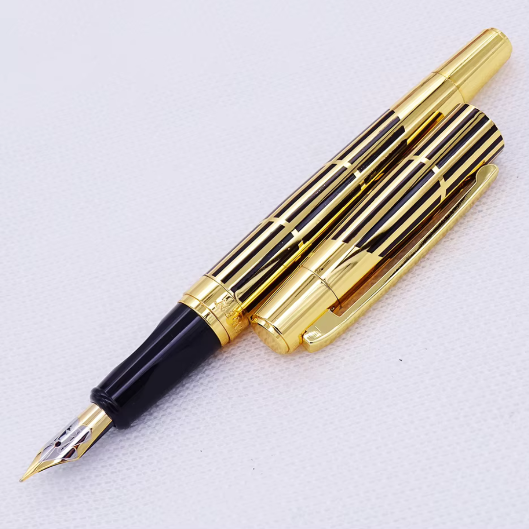 DIKAWEN Metal Branded Fountain Pen Luxury Style Fine Nib Writing Fountain Pen - Ghosia Mall's