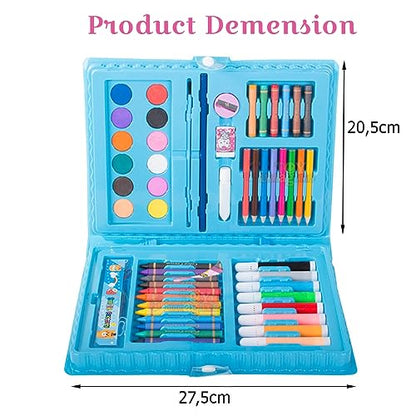 Drawing Art Kit 68 Pcs Arts & Craft Set Oil Pastels, Crayons, Colored Pencils, Paint Brush, Watercolor Cakes, Portable Art Supplies