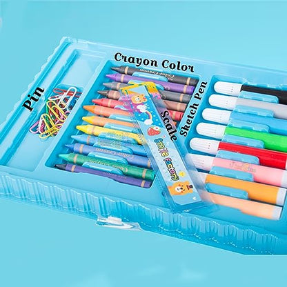 Drawing Art Kit 68 Pcs Arts & Craft Set Oil Pastels, Crayons, Colored Pencils, Paint Brush, Watercolor Cakes, Portable Art Supplies