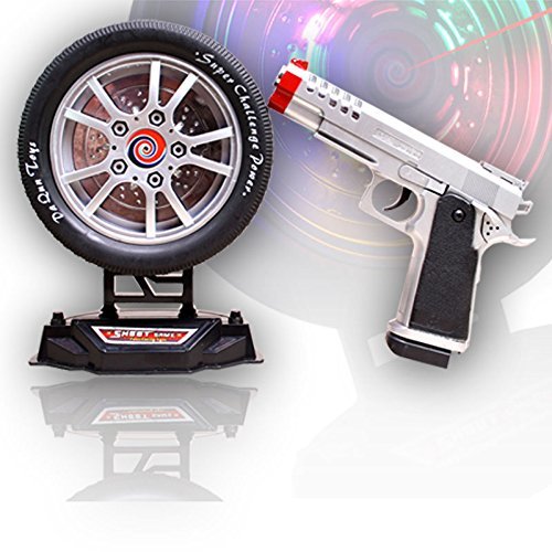 Wheel Shooting Game Laser Target Infrared Gun Toy with Music and Lights, Shooting Game for Kids