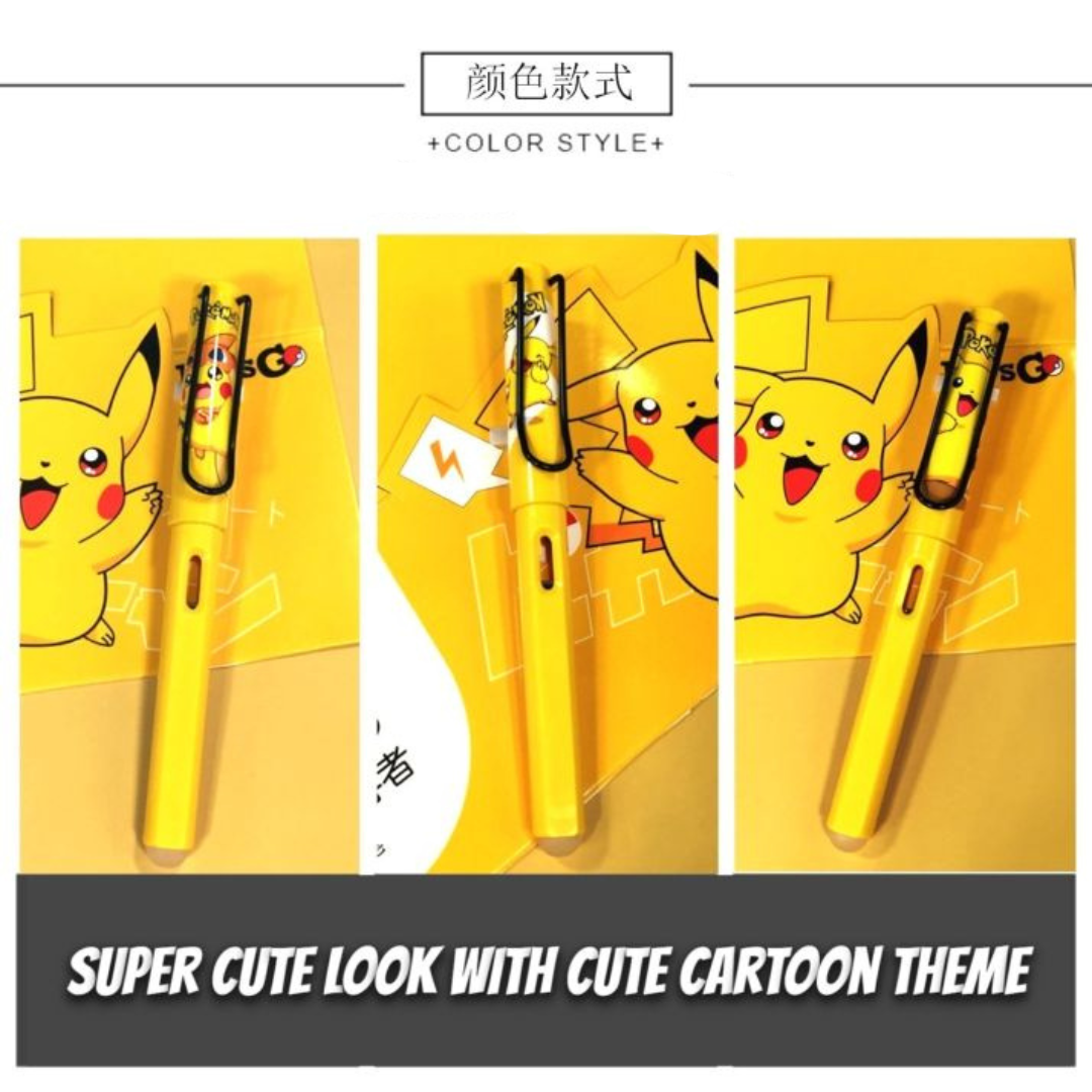 Pikachu Pen Set New Cartoon Pens With Remover Cute Pens Pens Luxury pens Korean Style Stationery