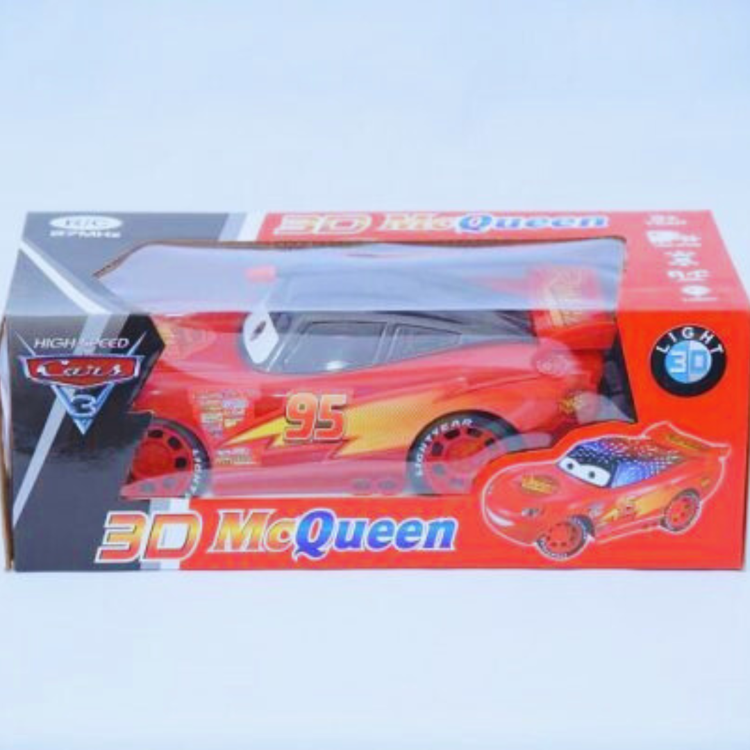 Kids Remote Control Car With Dazzling Colorful Light 3D McQueen Character Car For Kids