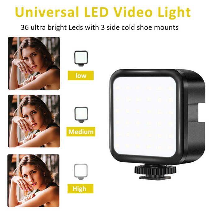 Video-Making Kit With Microphone/Tripod/Spotlight/Universal Mobile Holder/Remote Controller Shutter For Video Making, Selfies, Live Broadcast, Recording - 2449
