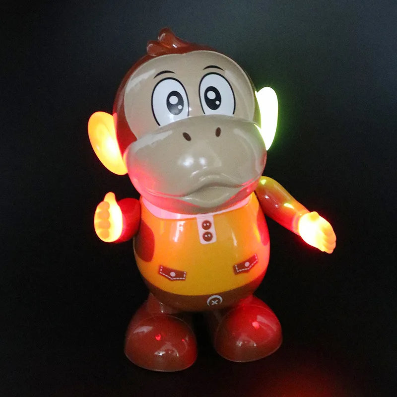 Kid Toy Dancing Swinging Cartoon Monkey Light Music Robot Children Entertainment - Ghosia Mall's