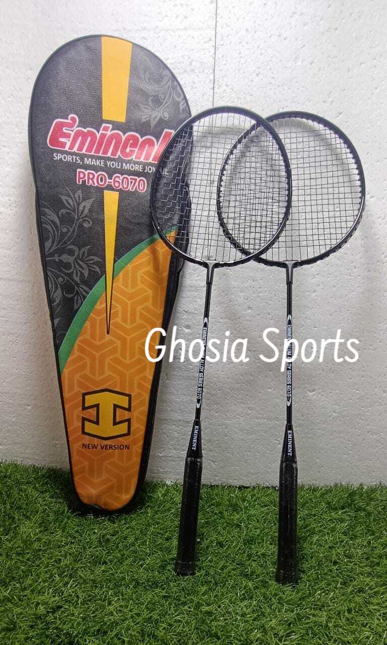 Eminent Badminton Rackets PRO-6070, All Black For Kids,Adults and Amateur players