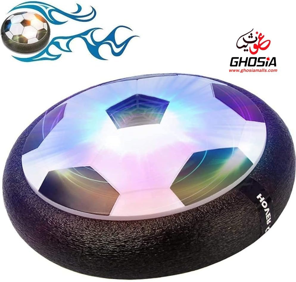 Floating Football With 2 Goal Posts Colorful Light Up Football Game Set Indoor Sports Game