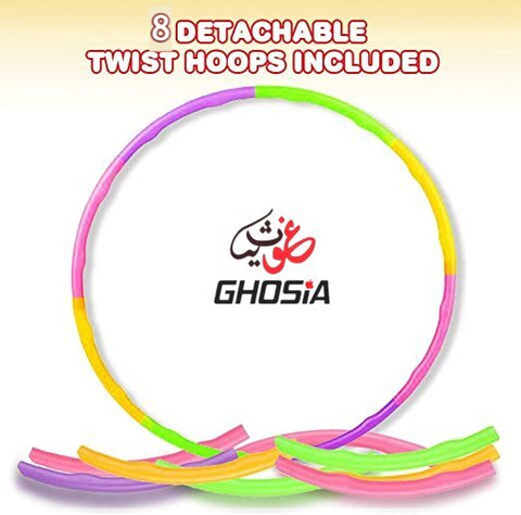 Colorful Hula Hoop Ring Exercise and Fitness Collapsible Adjustable for Kids and Adults