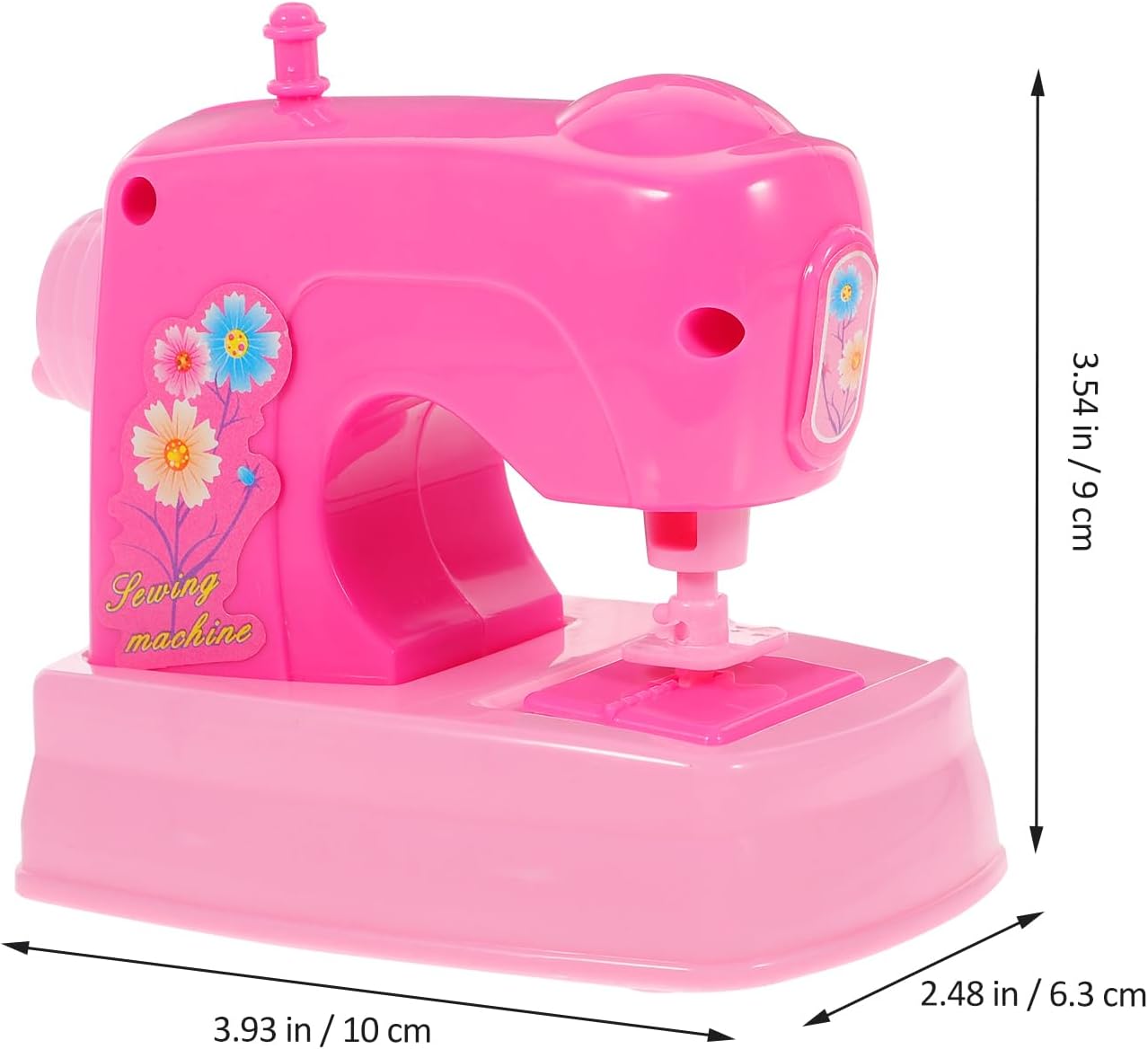 Mini Sewing Machine Toy for Kids Battery Operated Girl Dollhouse Accessories Pretend Play Toys For Girls