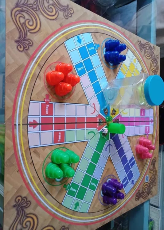 2 Sided Special Wooden Ludo for Six Players - Ghosia Sports - Ghosia Mall's