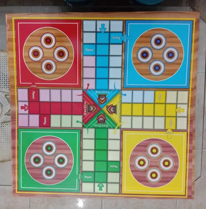 2 Sided Special Wooden Ludo for Six Players - Ghosia Sports - Ghosia Mall's