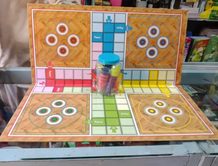 2 Sided Special Wooden Ludo for Six Players - Ghosia Sports - Ghosia Mall's