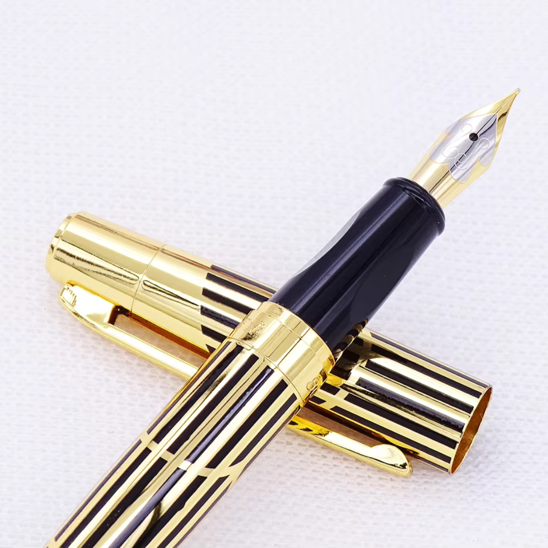 DIKAWEN Metal Branded Fountain Pen Luxury Style Fine Nib Writing Fountain Pen - Ghosia Mall's