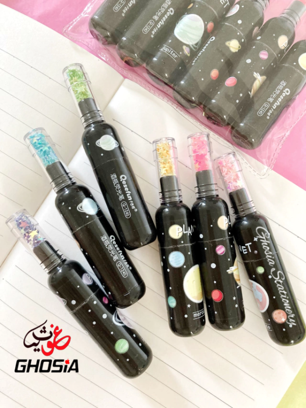 Cute Planet Wine Bottle Mini Highlighter Marker 6 Pcs Set Drawing Fluorescent Marker