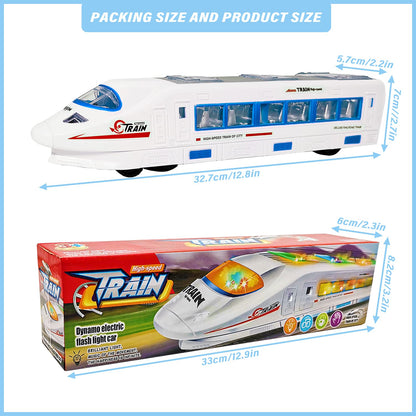 Electric Train Toys with 3D Light & Music, Perfect Christmas Birthday Gifts For Kids Bump & Go Train