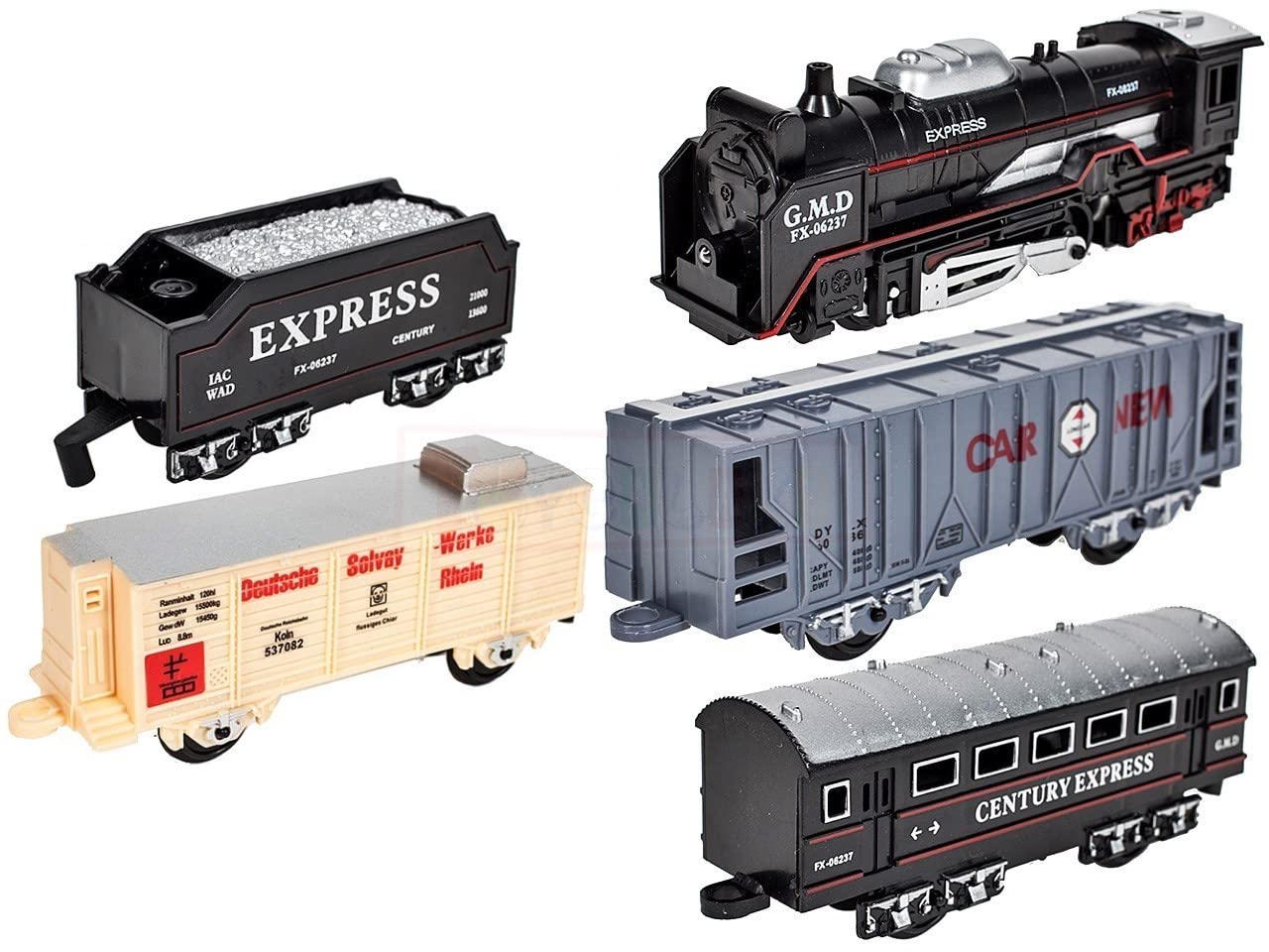 Battery Operated Simulation Electric Train & Train Set with Bright Headlight Wide Track Railway Set