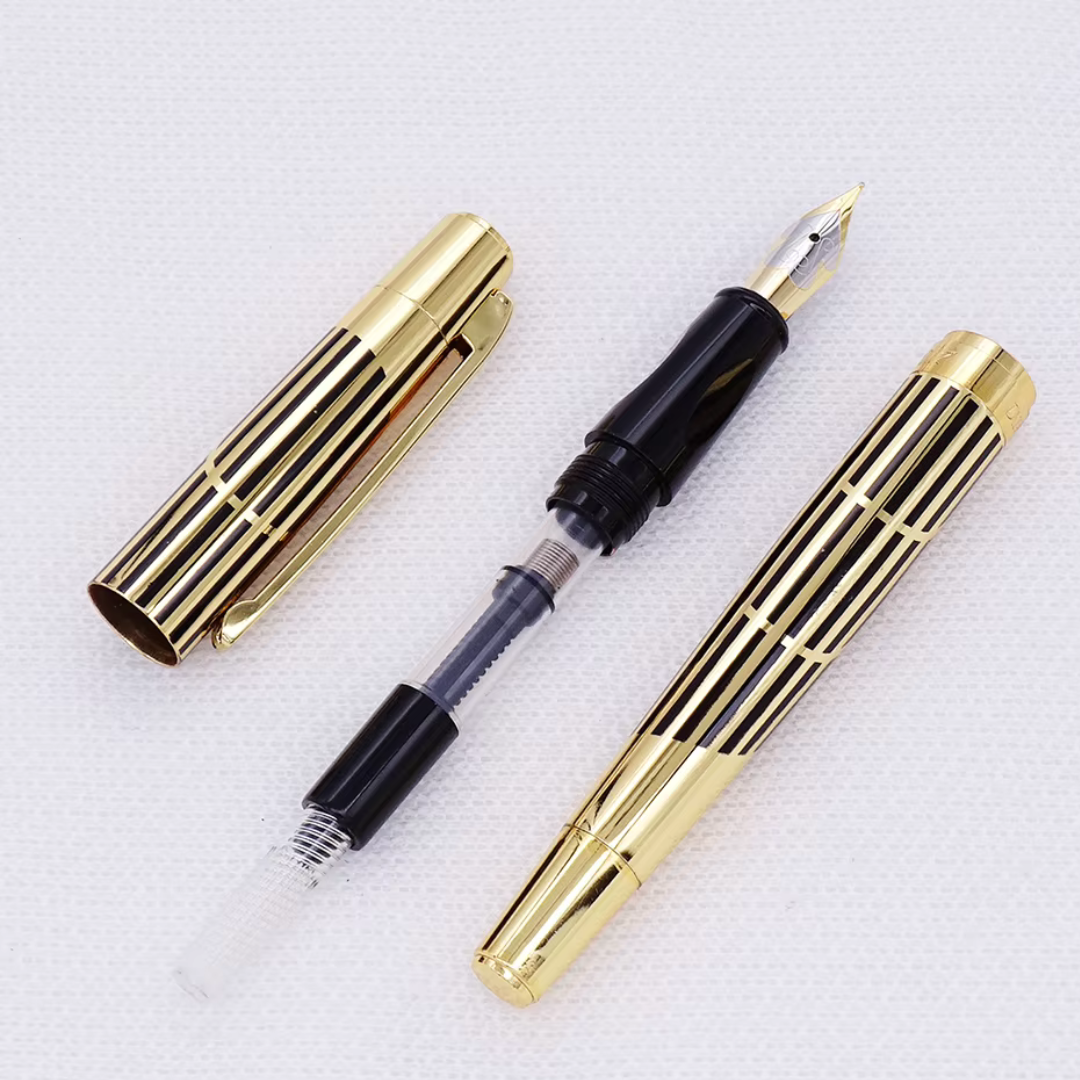 DIKAWEN Metal Branded Fountain Pen Luxury Style Fine Nib Writing Fountain Pen - Ghosia Mall's