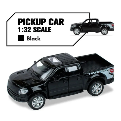 Alloy Die Cast Metal Pickup Off Road Model Toy Simulation Car Sound Light Pull Back Toys Car For Children